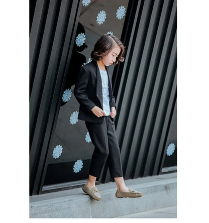 Children Loafers Shoes Boys Flat Sneakers Baby Kids Casual Shoes Toddler Girls Breathable Slip-on Shoes Soft Bottom Solid Color