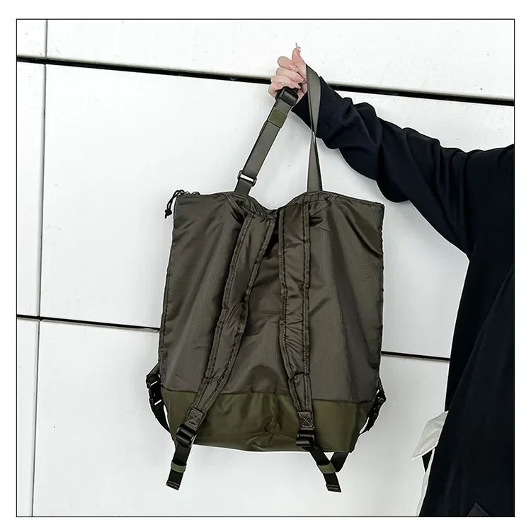 Mochila Unissex de Grande Capacidade Masculina e Feminina Mochilas de Nylon Impermeáveis Esportivas Modernas Mochilas Escolares Portáteis de Lazer Viagem