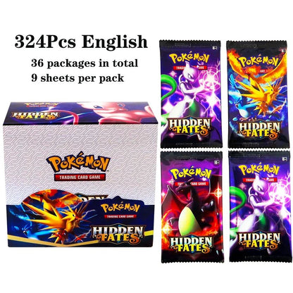 324 pçs/caixa Pokémon TCG: Sol e Lua, Escuridão Incendiada, 36 Pacotes, Caixa de Booster, Jogo de Cartas Pokémon, Brinquedos Colecionáveis, Jogo de Tabuleiro Prismático