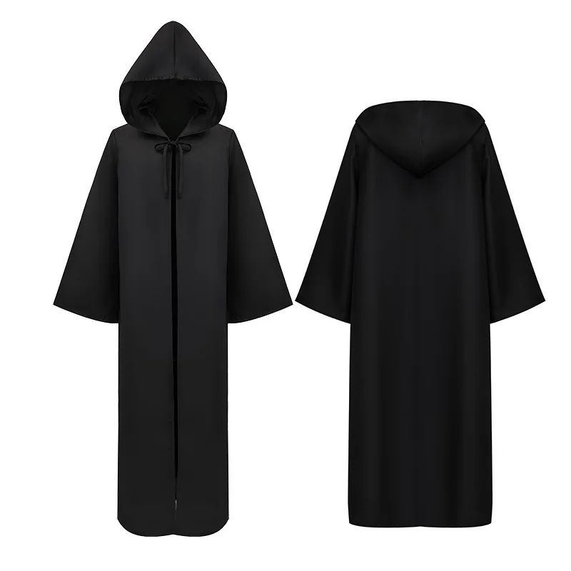 Movie Cosplay Jedi Knight Cosplay Costume Men Women Long Shirt Robe Warrior Hooded Cloak Halloween Party Cosplay Costumes