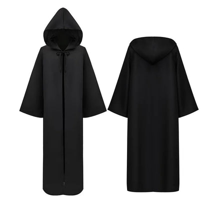 Movie Cosplay Jedi Knight Cosplay Costume Men Women Long Shirt Robe Warrior Hooded Cloak Halloween Party Cosplay Costumes