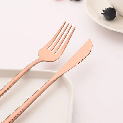 8 Garfos de Jantar Pretos Talheres Aço Inoxidável 18/10 Utensílios de Cozinha Ocidentais Conjunto de Garfos para Restaurante