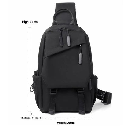 Men Multi-composition Shoulder Crossbody Bag Sports Chest Bag Waterproof Wear-resistant Outdoor Sports Travel