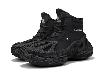 2025 Men's new breathable mesh trendy elastic band slip-on casual thick-soled sports shoes