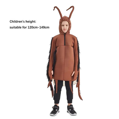 Adult Kid Play Halloween Costumes  Funny Outfit Party Props Costumes One Piece Clothing Cosplay Cockroach Clothing 2026