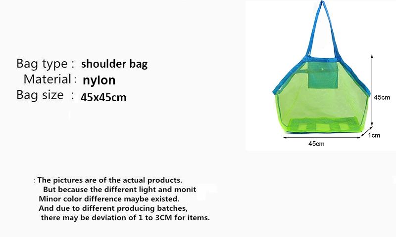 Children Sand Away Protable Mesh Bag Kids Bath Toys Storage Bags Swimming Large Beach Bag for Towels Women Cosmetic Makeup Bag