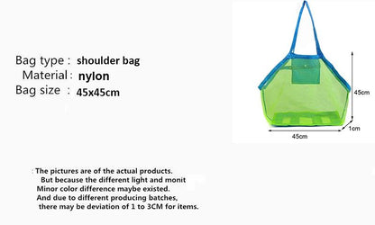 Children Sand Away Protable Mesh Bag Kids Bath Toys Storage Bags Swimming Large Beach Bag for Towels Women Cosmetic Makeup Bag