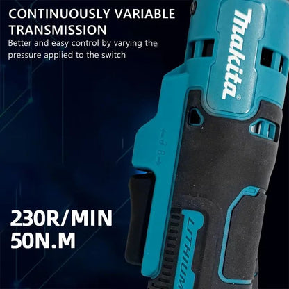 Chave de Catraca Angular Makita 18V Brushless Chave de Impacto sem Fio Multifuncional Velocidade Variável Chave de Força LED Ferramentas Elétricas