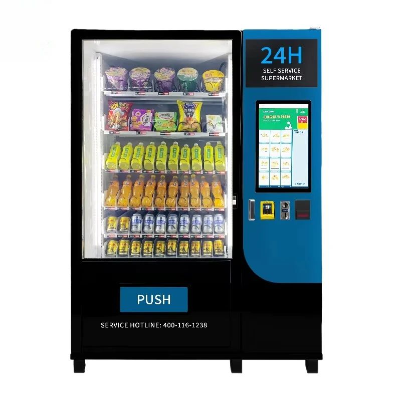 High Capacity Vending Machine Energy Efficient Smart Combo Machine for Libraries with Quiet Operation Mode Snack Vending Machine