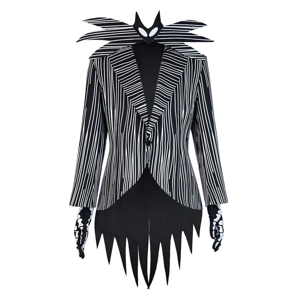 Jack Cosplay Skellington Cosplay Costume for Adult Men Fantasia Jacket Pants Outfit Man Halloween Carnival Party Disguise Suit