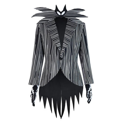 Jack Cosplay Skellington Cosplay Costume for Adult Men Fantasia Jacket Pants Outfit Man Halloween Carnival Party Disguise Suit