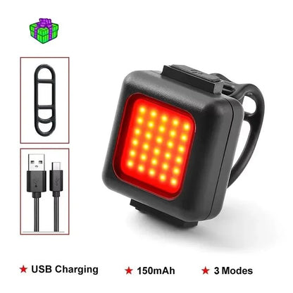 BUCKLOS Bike Light COB Front Rear Bicycle Lights LED Rechargeable Mountain Road Bicycle Lamp MTB Tail Light Cycling Flashlight