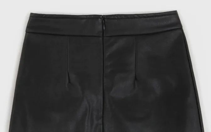 Mini Dress Short Black Pu Leather Skirt Sexy Professional Tightening Women's Underwear 2024 New Style Ultra-short Female Suit