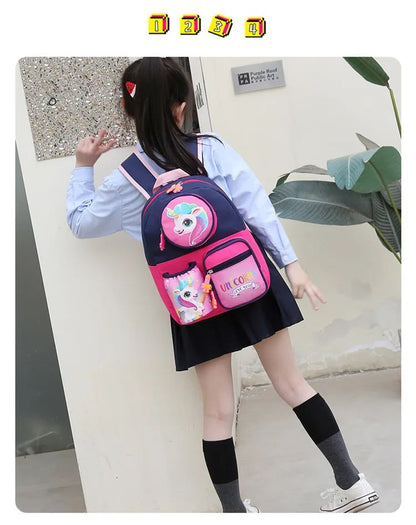Kindergarten boys and girls schoolbags 3-9 years old children schoolbags cartoon animation Princess Elsa backpack