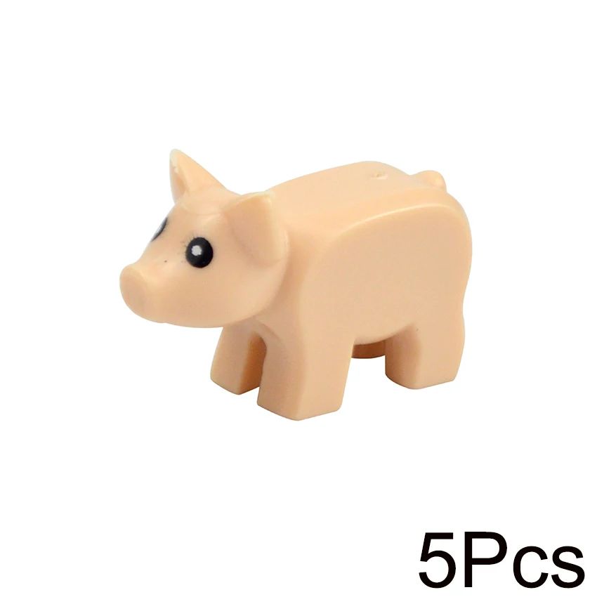 City Animal Building Blocks Duck Swan Pig Cat Figures Bird Dog Zoo Farm Accessories Small Particles Bricks Set Kid Toys Gifts