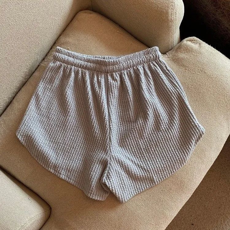 Women Shorts Summer High Elastic Lace Up Drawstring Wide Leg Sweat Short  Shorts for Women  Women Clothing  Womens Shorts