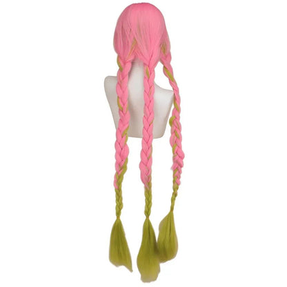 Anime Kanroji Mitsuri Cosplay Costume Kimono Haori Dress Wig Clothes Halloween Costume for Adult Children