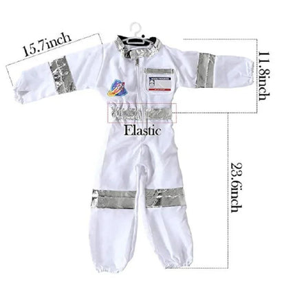 Boy's Space Suits Astronaut Costume for Kids Cosplay Girl Space Performance Astronaut Spaceman Party Dress Up Hooded Gloves Suit