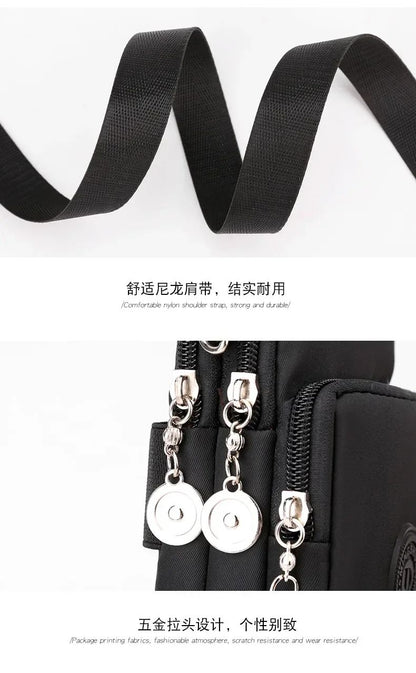 New Women Mobile Phone Bag Nylon Cell Phone Bag Coin Purse Strap Shoulder Bag Small Crossbody Bags for Women Wallet Travel Purse