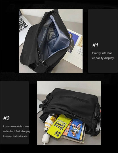 Harajuku Men Nylon Crossbody Bags for Women Messenger Bag Girls School Book Bags Youth Canvas Handbags Shoulder Bag Sac Bolsas