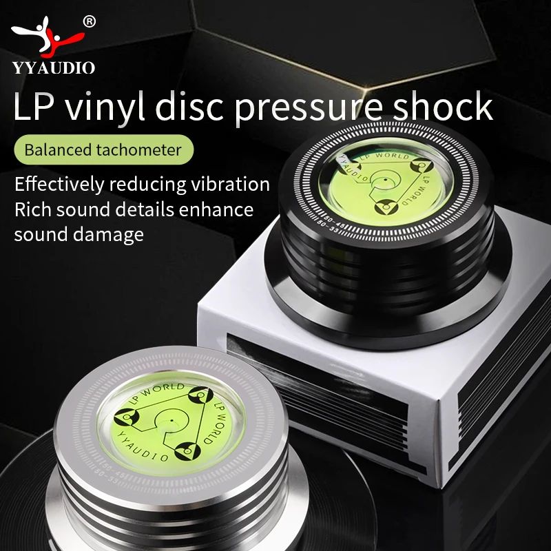 YYAUDIO 50Hz Liga LP Vinil Toca-Discos Estabilizador Nível Braçadeira de Peso de Alumínio de Alta Qualidade para Toca-Discos