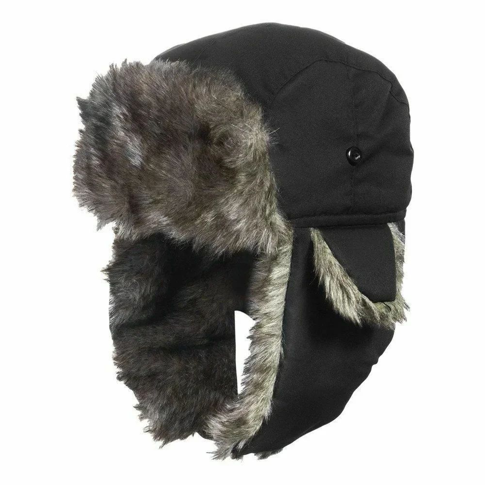 Unisex Warm Mens Women Trapper Cap Aviator Trooper Earflap Winter Flaps Ski Hat New Bomber Hats Russian Ski Hat Faux Fur Hats