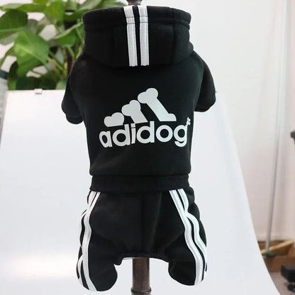 Roupas de inverno para cães pequenos Moletom Adidog para cães Macacão de lã para cães de raças pequenas Moletom esportivo para filhotes Macacão de 4 patas para cães