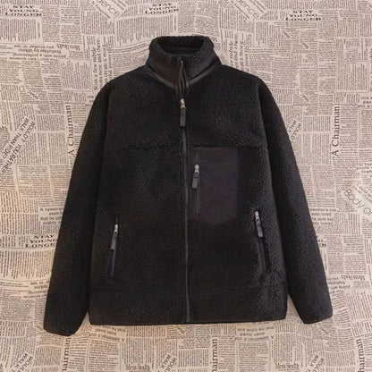 Fashion Casual Women Jackets Thickened Warm Loose Coats Male Female Fleece Coat Comfortable Streetwear Outdoors Autumn Winter