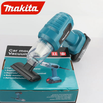 Aspirador de Pó Sem Fio Makita 18V: 200W, 10000Pa, Capacidade de 180ML, 7 Bicos, Para Tarefas Eficientes de Limpeza de Carros e Ambientes de Trabalho