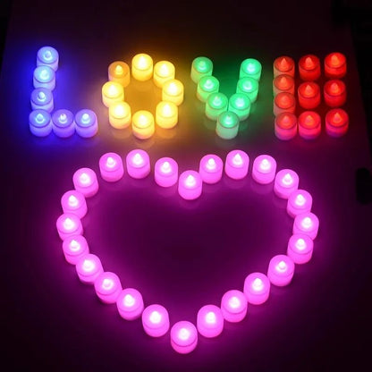Flameless LED Electronic Candle Lights with Battery Tealight Candles Lamp Lighting for Christmas Wedding Birthday Party Decor