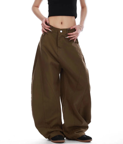 Retro American Star Letter Embroidery Wide Leg Jeans Men's Loose Long Trousers Workwear Pants Summer Denim Low Waist Straight