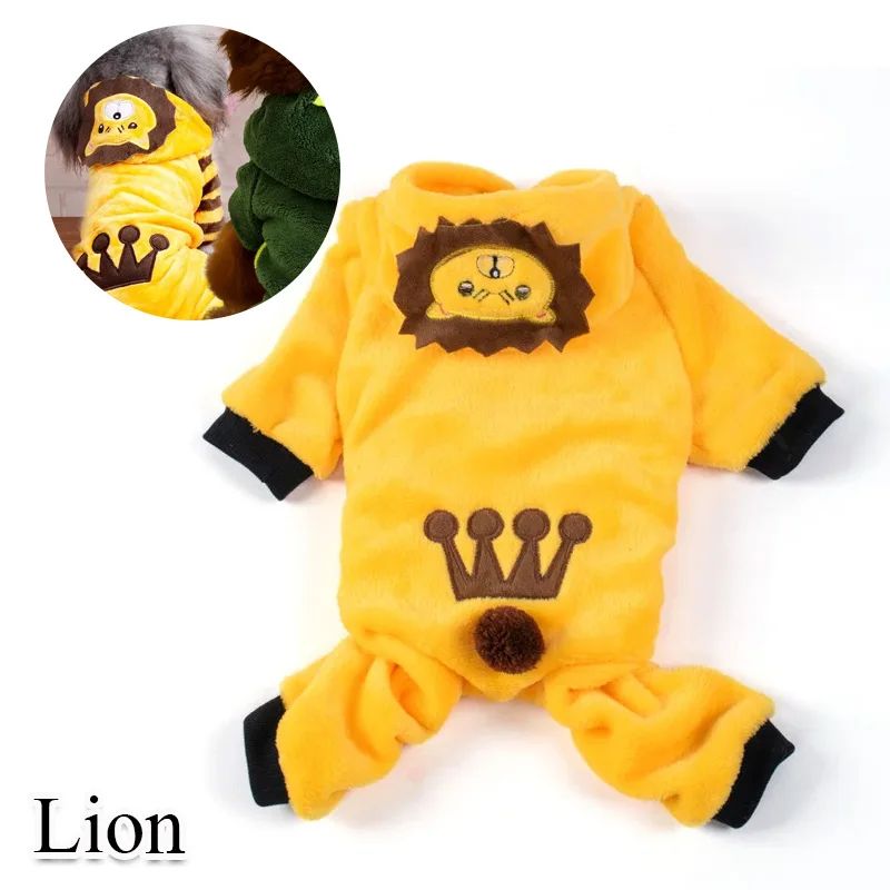 Fantasia de Cosplay de Coral Fleece para Pet Roupas para Cães Pequenos Filhotes Gatos Fantasia de Chihuahua Yorkshire Casaco
