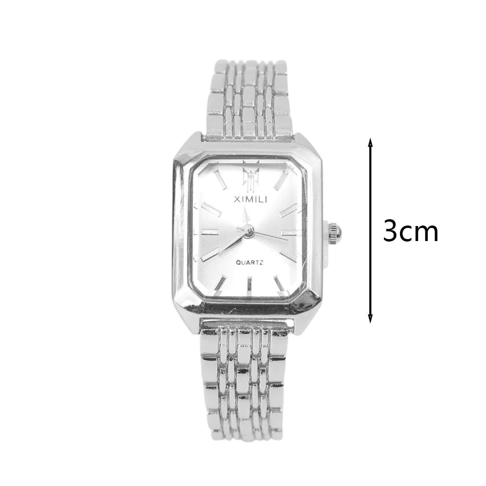 Women New Fashion Square Watches Gold Stainless Steel Strap Luxury Ladies Quartz Wristwatches Qualities Female Roman Clock Gift