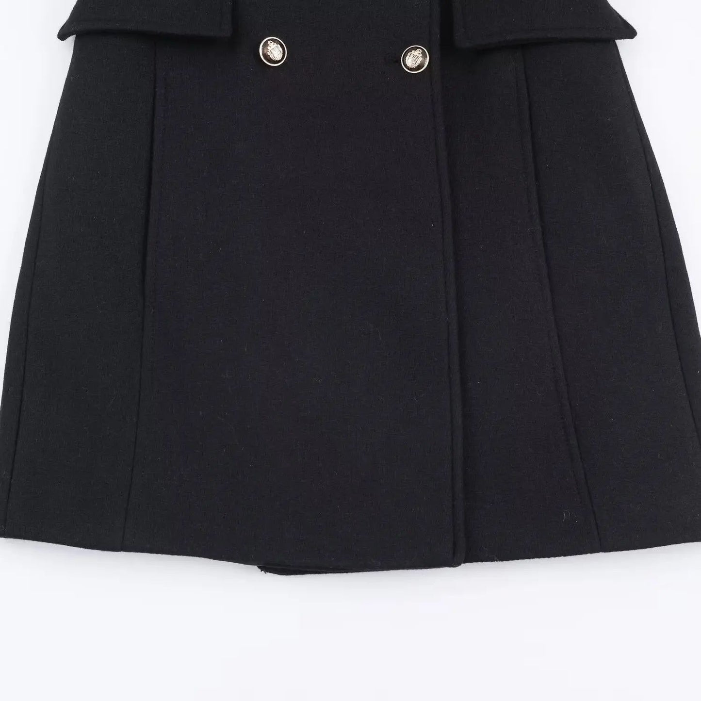 2025 Autumn Winter Women Notched Lapel Double Breasted Overcoat Long Sleeve Elegant High Street Loose Fit Casual Outerwear Jacke