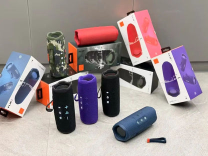 Caixa de Som Bluetooth Portátil Flip 7 Bass Vermelha Wireless IPX7 À Prova D'água TWS Sistema de Som Music Box