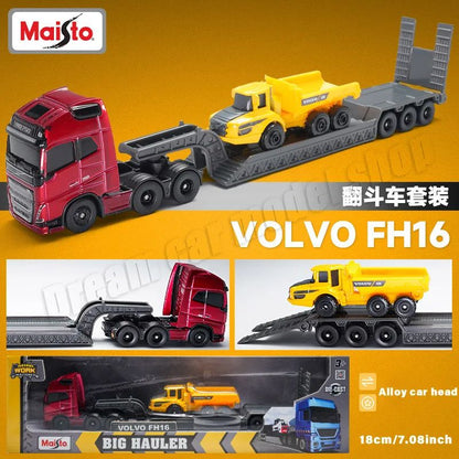 Maisto Stania 770S Transport Trailer Volvo FH16 Trailer Liga de Fundição Brinquedos de Carro Modelo Colecionável Miniatura Carro Modelo Decoração