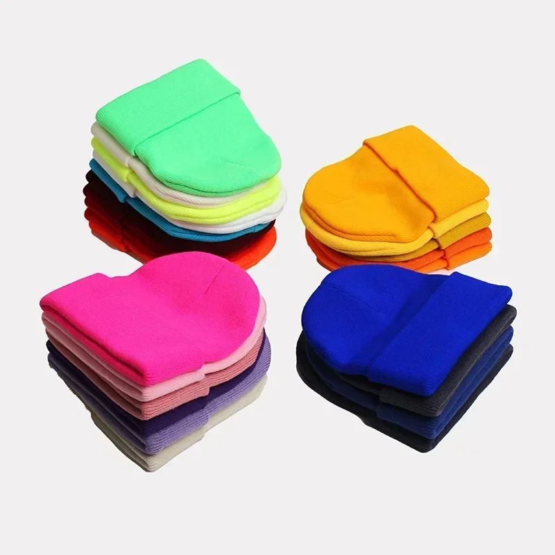 Demone Hunter Kids Knitted Hat Cute Anime Print Girl Beanie Cap Headgear Outdoor Street Warm Knit Cap Y2K Kawaii Game Party Gift