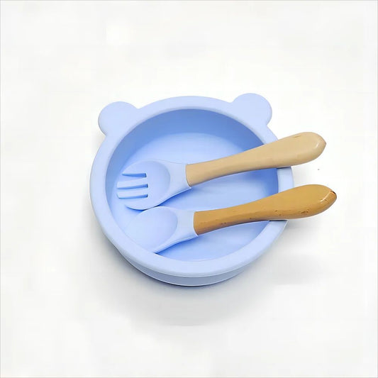 3pcs Baby Silicone Bowl Suction Cup Bowl Children's Tableware Complementary Bowl Children's Dinner Plate Silicone Tableware