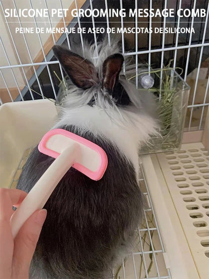 Rabbit Comb Silicone Small Pet Comb Cat Hair Comb Brush, Guinea Pig Hair Cleaning Beauty Care Tool Beauty Trimmer Pet Bath Comb