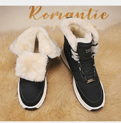 Men's Winter Plus Velvet Warm High-top Down Bread Shoes Waterproof and Non-slip Cotton Shoes Men's Big Boots==bottes Pour Hommes