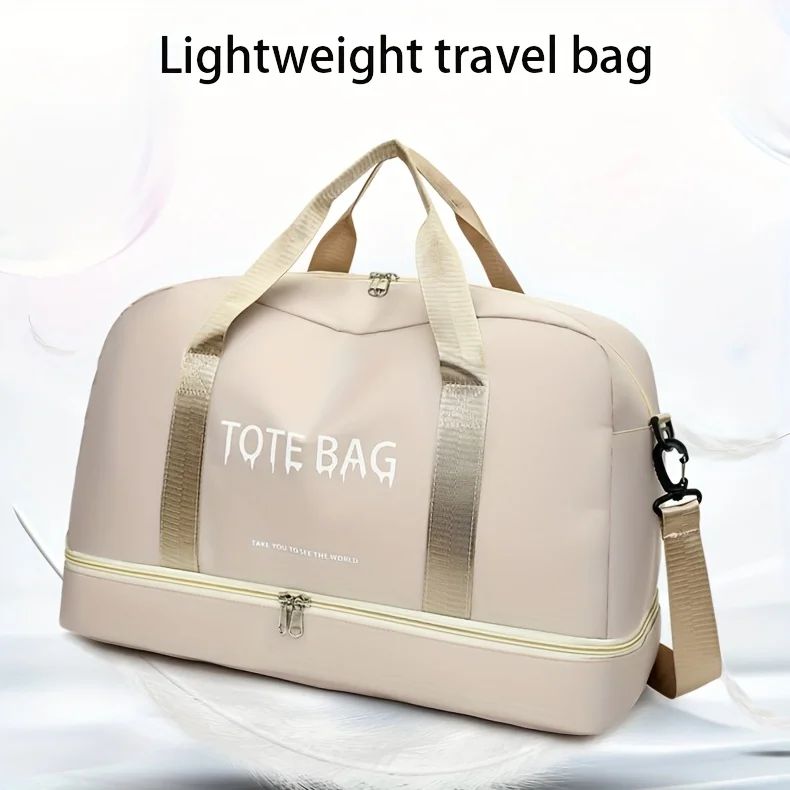 Multifunctional Large-Capacity Travel Duffle Bag with Adjustable Shoulder Strap, Durable Nylon Casual Gym Bag for Sports