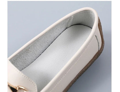 Vulcanize Women Shoes Flats Leather Moccasins Sneakers Designer Shoes for Women Slip-on Loafers Female Boat Shoes Big Size 43