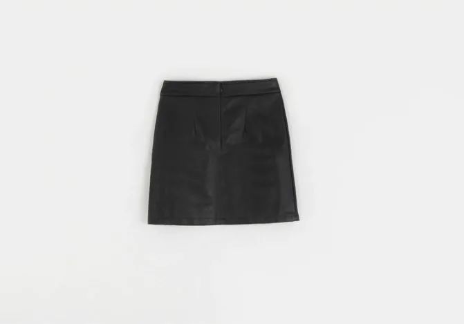 Mini Dress Short Black Pu Leather Skirt Sexy Professional Tightening Women's Underwear 2024 New Style Ultra-short Female Suit