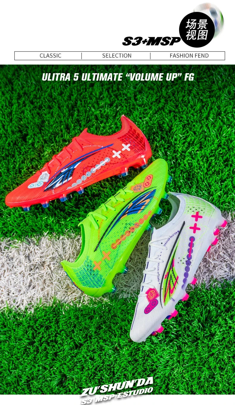 TF/AG Men Football Shoes Society Cleats Professional Soccer Shoes Original Boy Indoor Football Field Boots Sneaker Non Slip