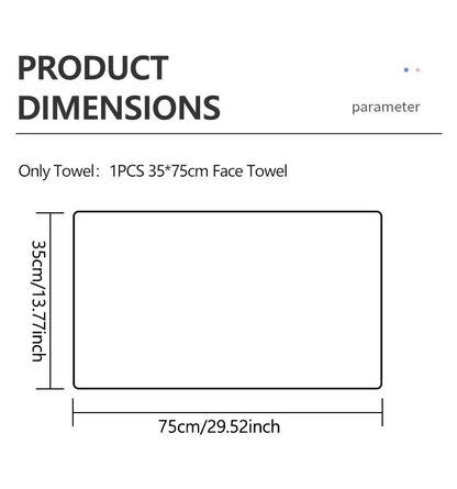 1 Set Striped Face Towel 35x75cm for Bathroom and Soft and Absorbent Quick-Drying Experience Microfiber Bath Towel 70x140cm