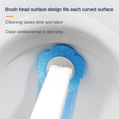 Disposable Toilet Brush Wall-Mounted Cleaning Tool for Bathroom Replacement Brush Head Toilet Cleaning Brush Set Wc Accessories