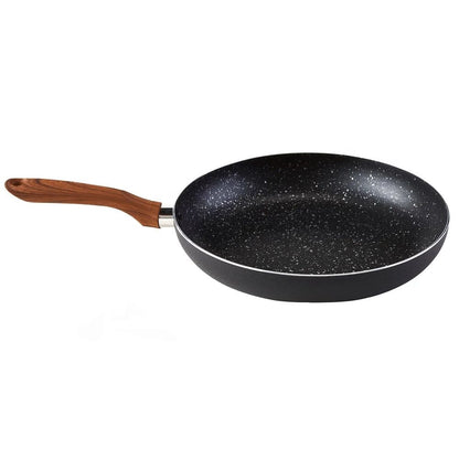 Frigideira Antiaderente Alumínio Pontilhado Utensílio de Cozinha Cabo Ergonômico com Aparência de Madeira Fácil de Limpar Essencial para Cozinhar Multiuso