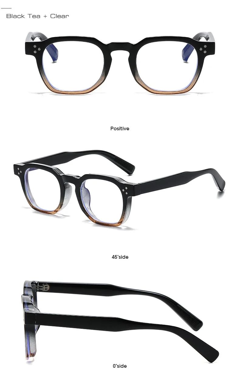 JNPCXI Fashion Vintage Rivet Oval Sunglasses Women Men Luxury Leopard Sun Glasses Anti Blue Light Eyeglasses Frame