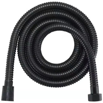1,5/2M Mangueira de chuveiro flexível preta/prata SUS 304 Tubo de chuveiro longo para banheiro Extensão de tubo de água Tubo de puxar Acessórios para banheiro