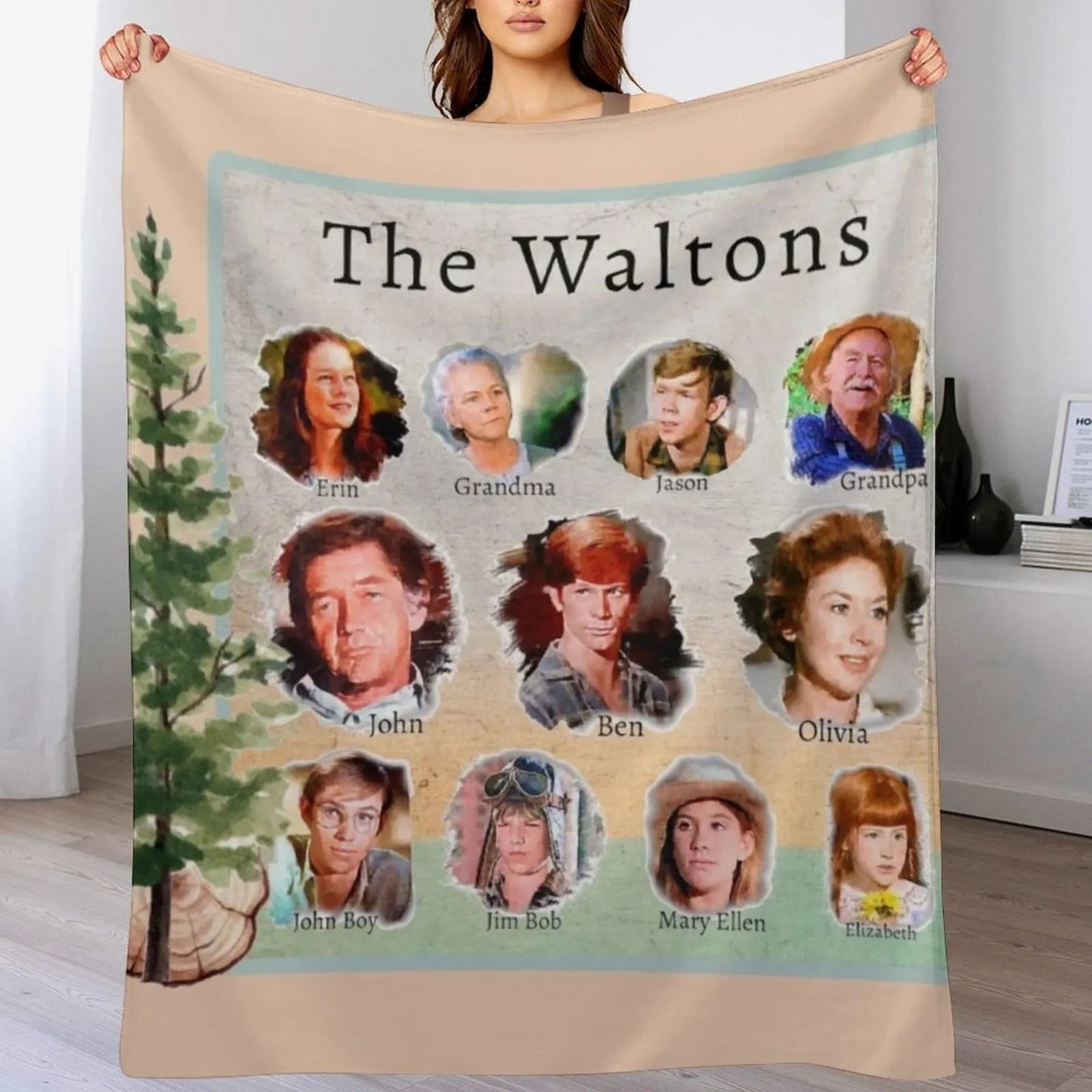 Manta de Sofá Gigante de Flanela para o Seriado Os Waltons
